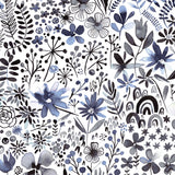 Mantel de Hule winter ink flowers