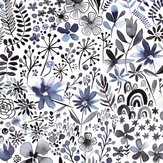 Mantel de Hule winter ink flowers