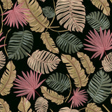 Mantel de Hule Nature Color Hand Drawn Tropical Leaves