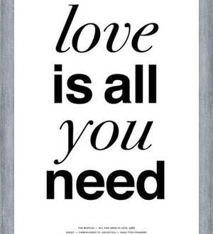 Cuadro The Beatles - Love is all you Need White