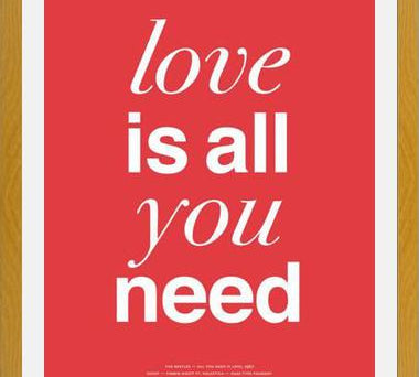 Cuadro THE BEATLES - LOVE IS ALL YOU NEED tulip