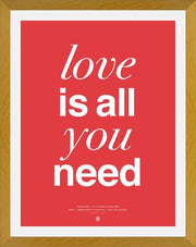 Cuadro THE BEATLES - LOVE IS ALL YOU NEED tulip