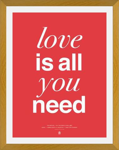 Cuadro THE BEATLES - LOVE IS ALL YOU NEED tulip