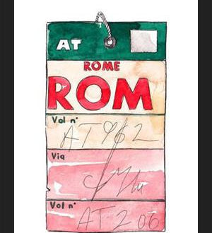 Cuadro ROME VINTAGE FLIGHT TAG