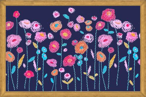Cuadro crayon flowers