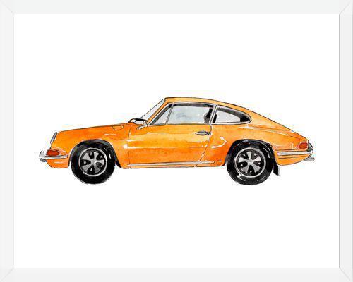 Cuadro Yellow Vintage Car