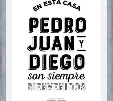 Cuadro Pedro Juan y Diego White