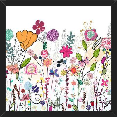 Cuadro Colorful Wildflowers and Flower Field