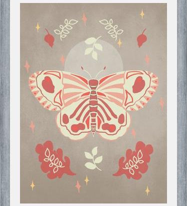 Cuadro Vintage Butterfly 02
