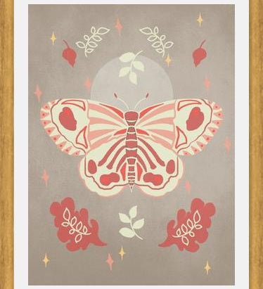 Cuadro Vintage Butterfly 02