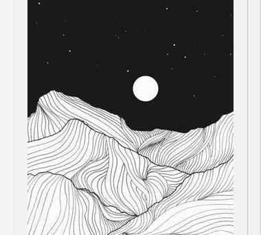 Cuadro Lines in the mountains II