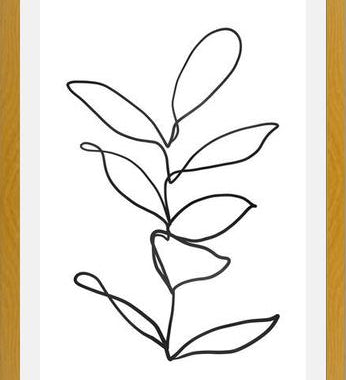 Cuadro Lines Leaves II