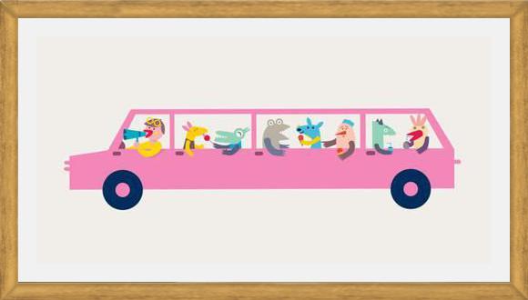 Cuadro Pink Car