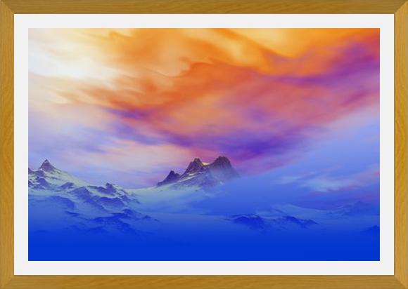 Cuadro Snowy Mountains Sunset 3