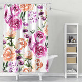 Cortina de Baño Flores Acuareladas