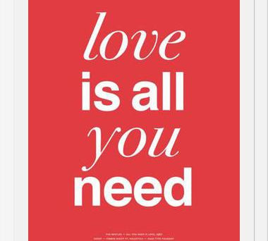 Cuadro THE BEATLES - LOVE IS ALL YOU NEED tulip
