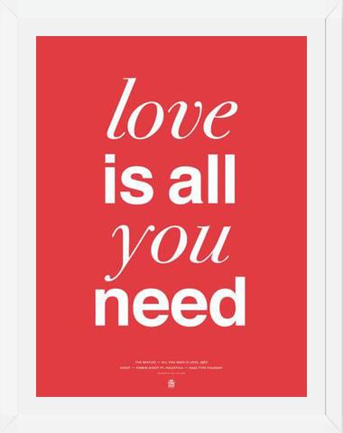 Cuadro THE BEATLES - LOVE IS ALL YOU NEED tulip