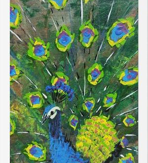 Cuadro blue peacock