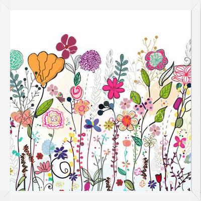 Cuadro Colorful Wildflowers and Flower Field
