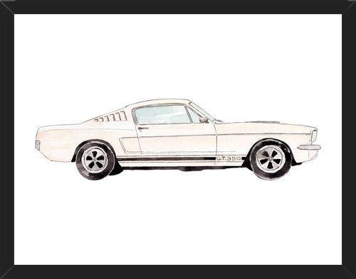 Cuadro Vintage cream car