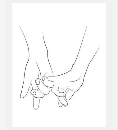 Cuadro Hands series - Pinky promise