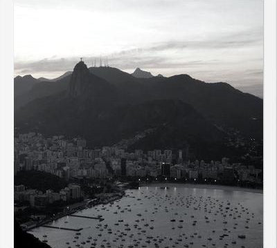 Cuadro Corcovado Sunset BW