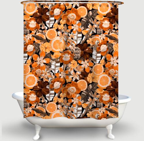 Cortina de Baño Flowers and Fruits