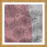 Cuadro Tropical Leaves Rose