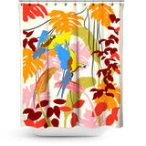 Cortina de Baño loros tropicales