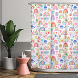 Cortina de Baño Lovely Rainbows Multi Red