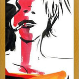 Cuadro mujer fumando