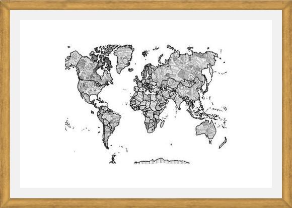Cuadro Mapa Mundi