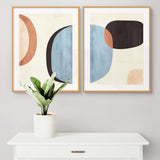 Set de Cuadros Beige blue I y II