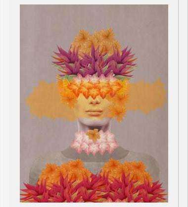 Cuadro Woman in flowers IV
