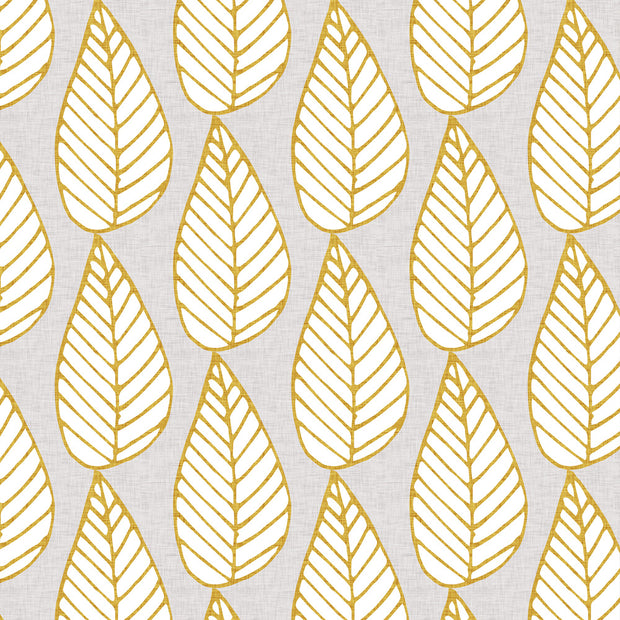 Mantel de Hule Winter leaves grey and gold