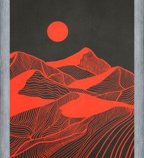 Cuadro Vintage Mountains Line Art 02
