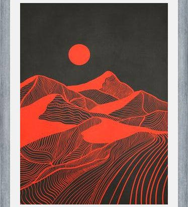 Cuadro Vintage Mountains Line Art 02
