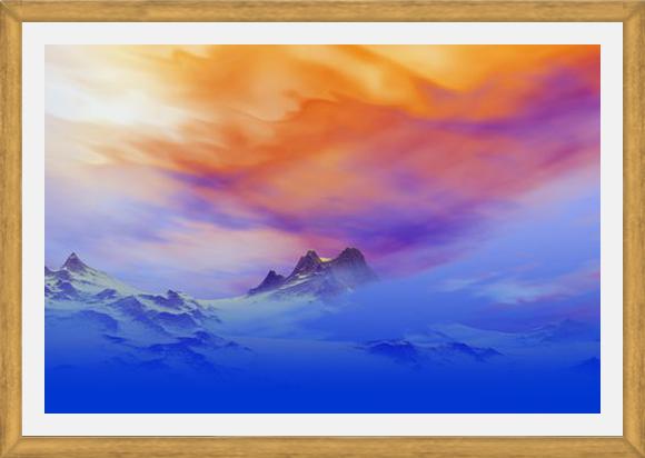 Cuadro Snowy Mountains Sunset 3