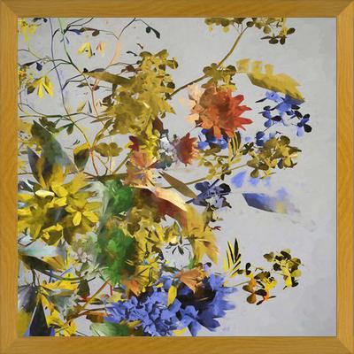 Cuadro Floral in Yellow and Blue