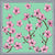 Cuadro Flores de cerezo fondo verde