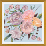 Cuadro Powdery Pastel Hand Drawn Roses Pattern