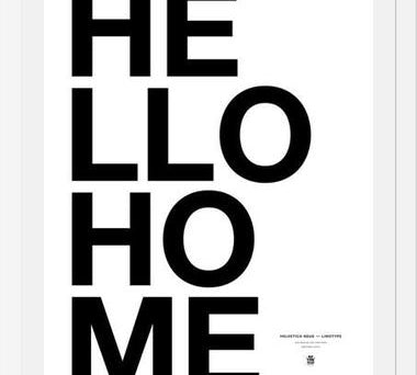 Cuadro Hello Home White
