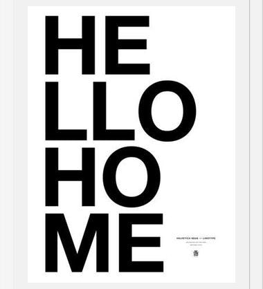 Cuadro Hello Home White