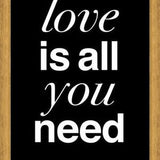 Cuadro THE BEATLES - LOVE IS ALL YOU NEED black