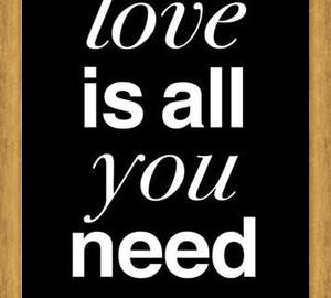 Cuadro THE BEATLES - LOVE IS ALL YOU NEED black