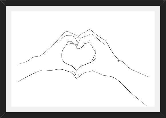 Cuadro Hands series - I love you