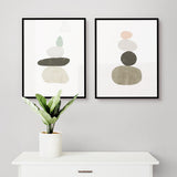 Set de Cuadros Pebbles in balance 1 y 2