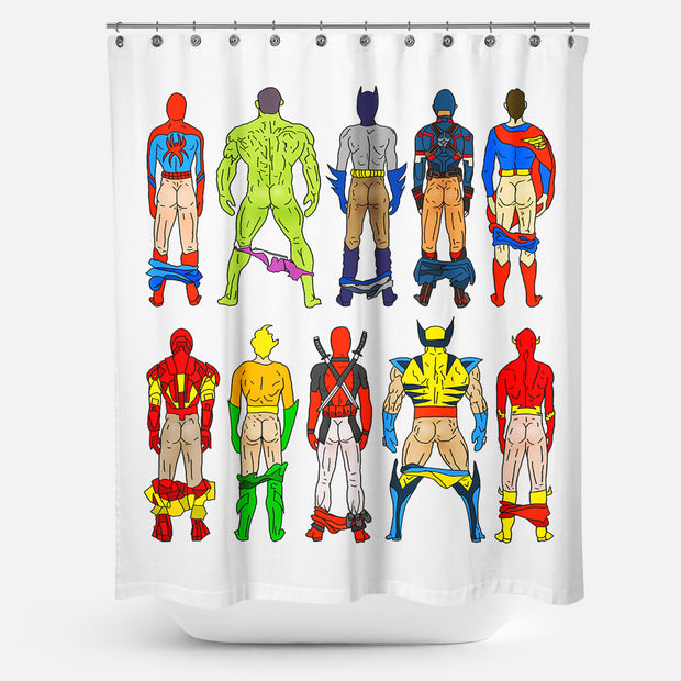 Cortina de Baño Superhero Butts