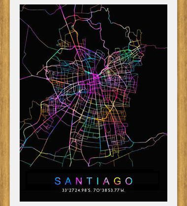 Cuadro Santiago Street Map