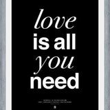 Cuadro THE BEATLES - LOVE IS ALL YOU NEED black